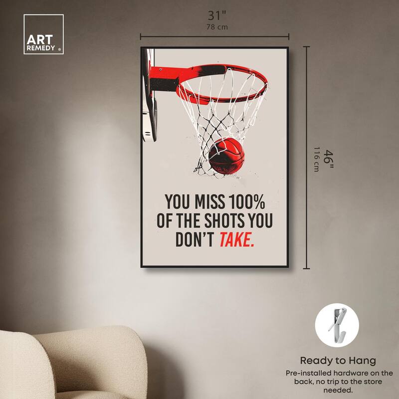 The Shots You Take Hoop Canvas by Art Remedy