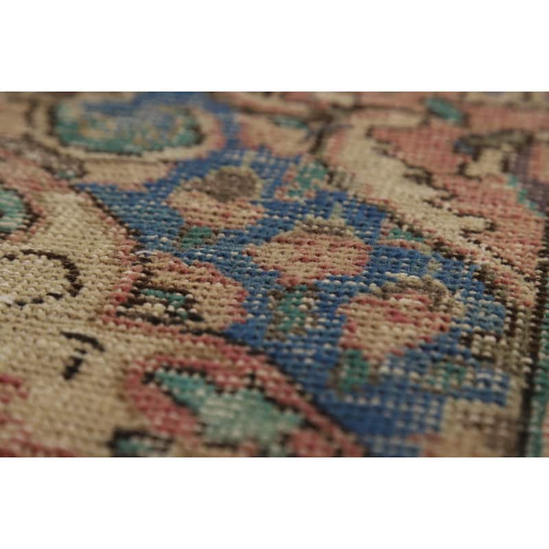 Traditional Tabriz Persian Vintage Rug Hand-Knotted Wool Carpet - 6'6" x 9'8"