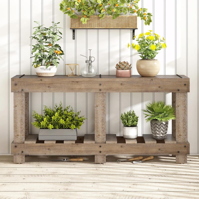 62.9" Vintage Console Table