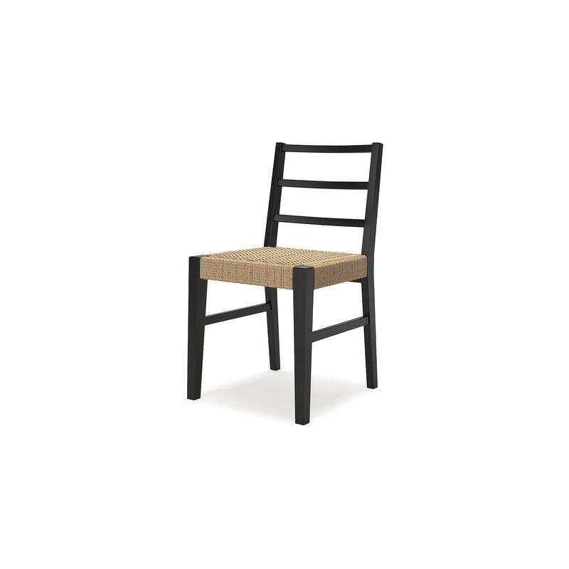 Signature Design by Ashley Isanti Light Brown/Black Dining Side Chair (Set of 2) - 18.75" W x 20.5" D x 33.13" H