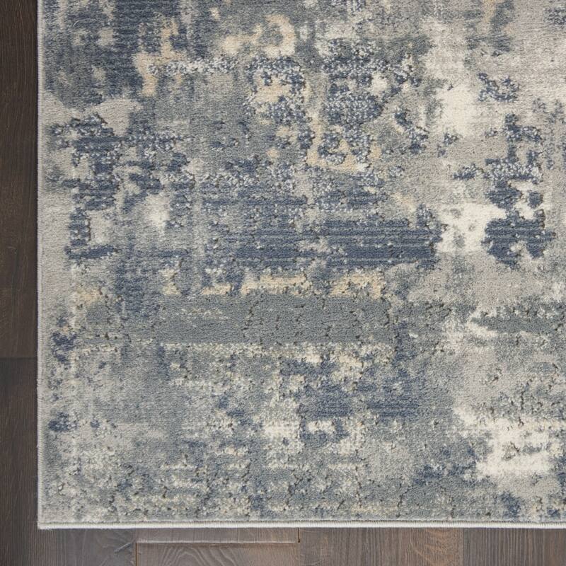 Mase Power Loomed Abstract Modern Durable Area Rug By HomeRoots - 118' X '94' X '0.32