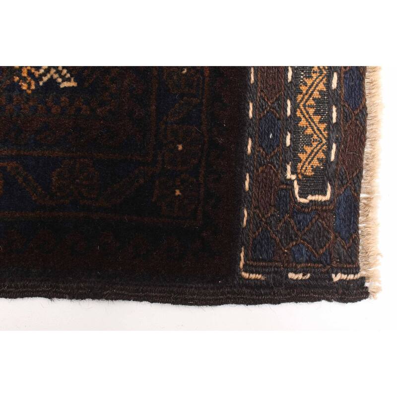 ECARPETGALLERY Hand-knotted Teimani Brown Wool Rug - 2'11 x 4'11