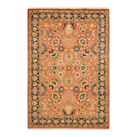 Overton Mogul, One-of-a-Kind Hand-Knotted Area Rug - Orange, 4' 3" x 6' 2" - 4' 3" x 6' 2"