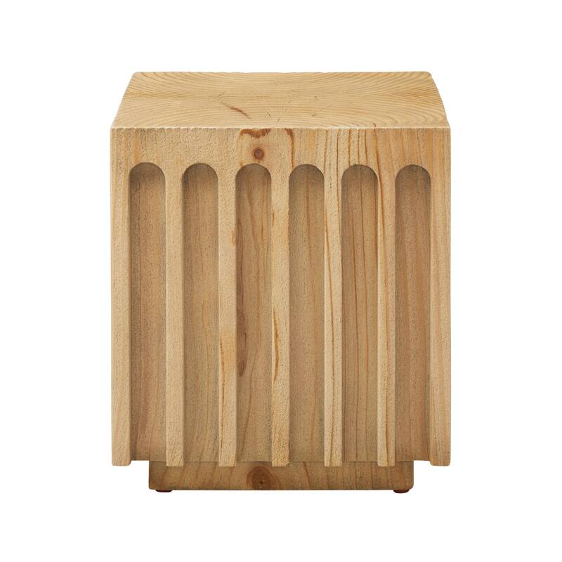 Art Leon Rectangular Tree-Trunk End Table - Natural