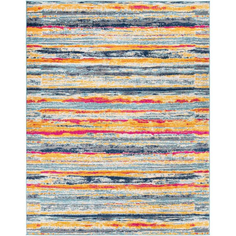 The Curated Nomad Bevers Vibrant Striped Area Rug