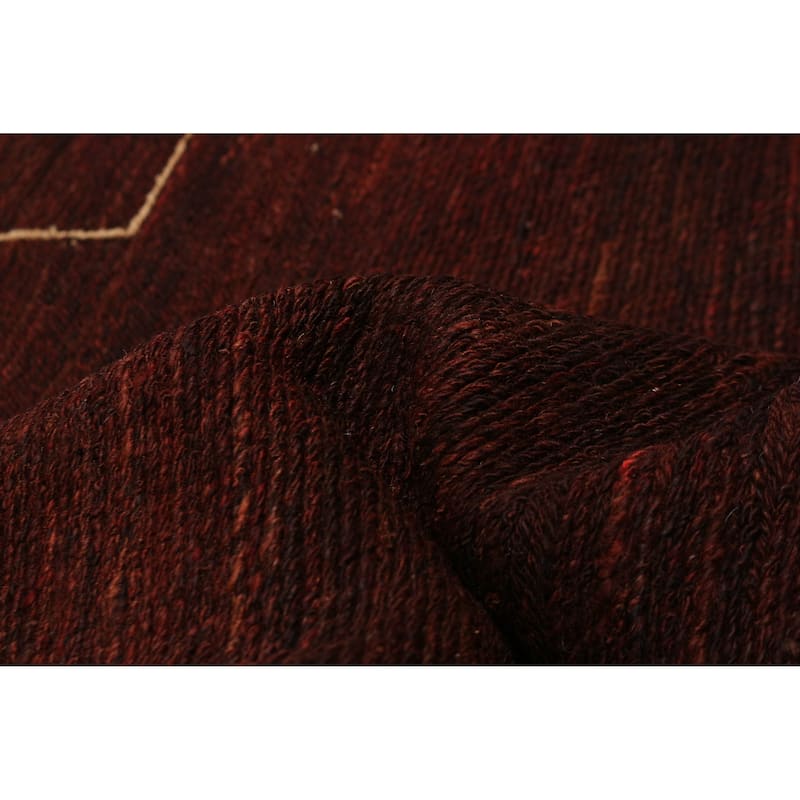 ECARPETGALLERY Flat-Weave Lahor Finest Burgundy Wool Tapestry Kilim - 13'2 x 13'4