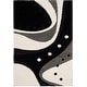 preview thumbnail 40 of 58, SAFAVIEH Florida Shag Riet Abstract 1.2-inch Thick Rug 5'3" x 7'6" - Black/Ivory