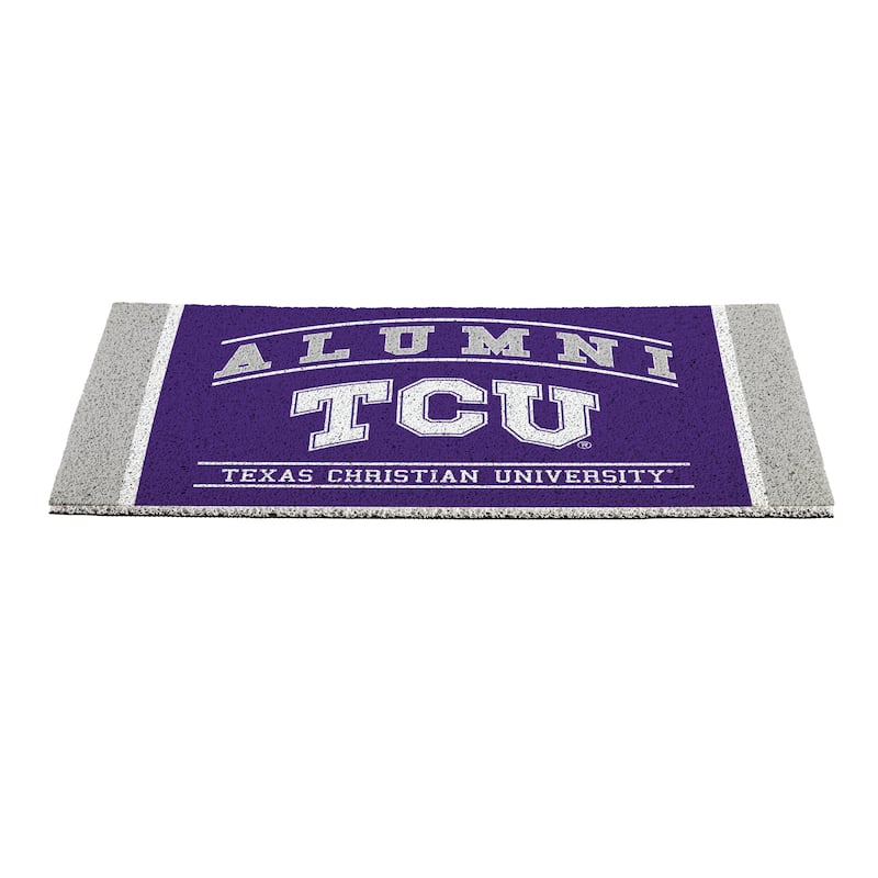 28 in. x 16 in. Texas Christian University Alumni Full Color PVC Door Mat