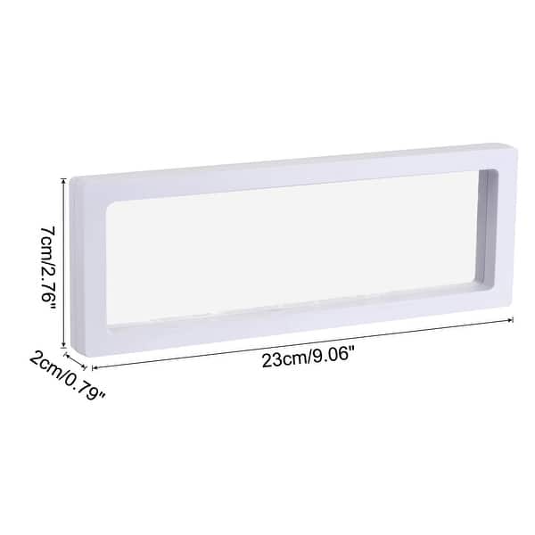 dimension image slide 5 of 18, Floating Frame Holder 3D Jewelry Display Box with Base