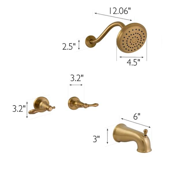 Design House 595728 Oakmont Tub and Shower Trim Package with 1.8 GPM