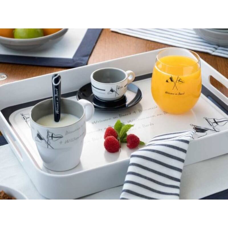 Welcome on Board Melamine Espresso Set - Service of 6