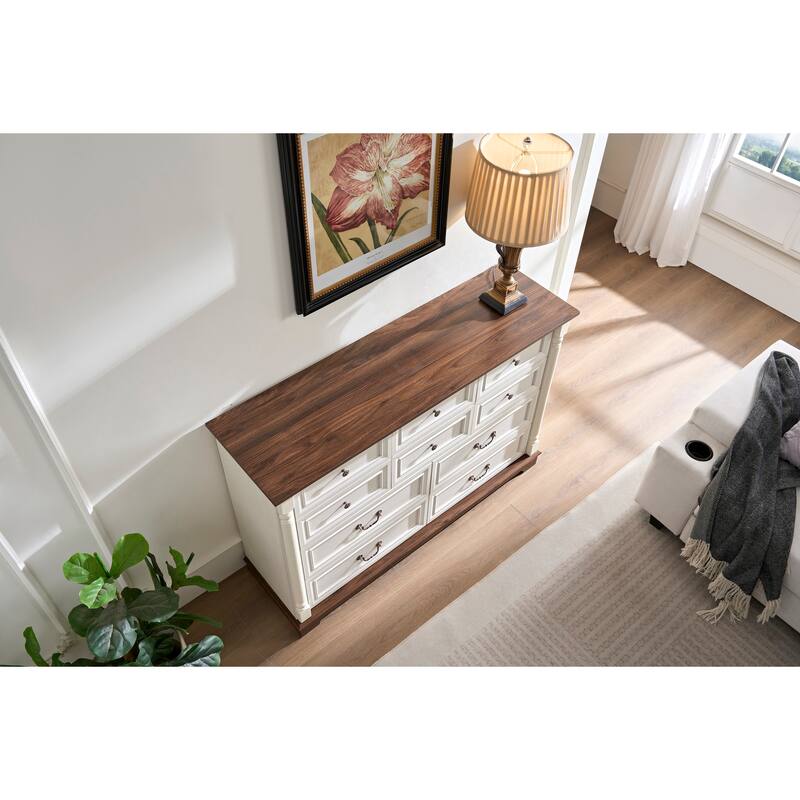 Rustic Rustic Chest of 10 Drawer Dresser Chest