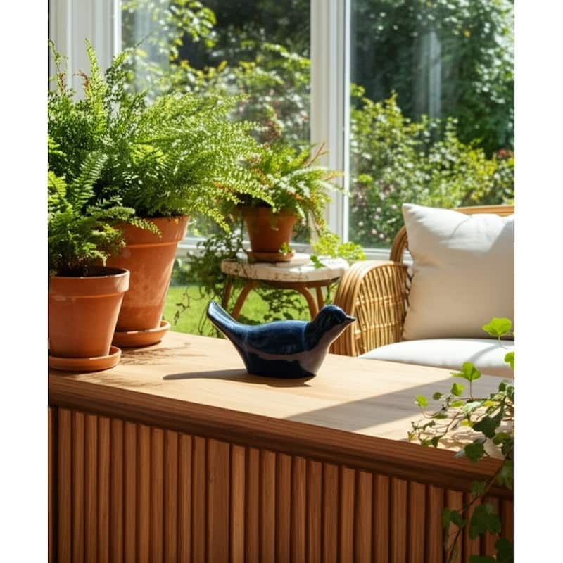 Stoneware and Ceramic Bird Garden Statuary Sculptural Silhouette