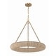 preview thumbnail 1 of 4, Oakley 1 Light Soft Gold Chandelier - 24"W x 3.5"H x 24"D