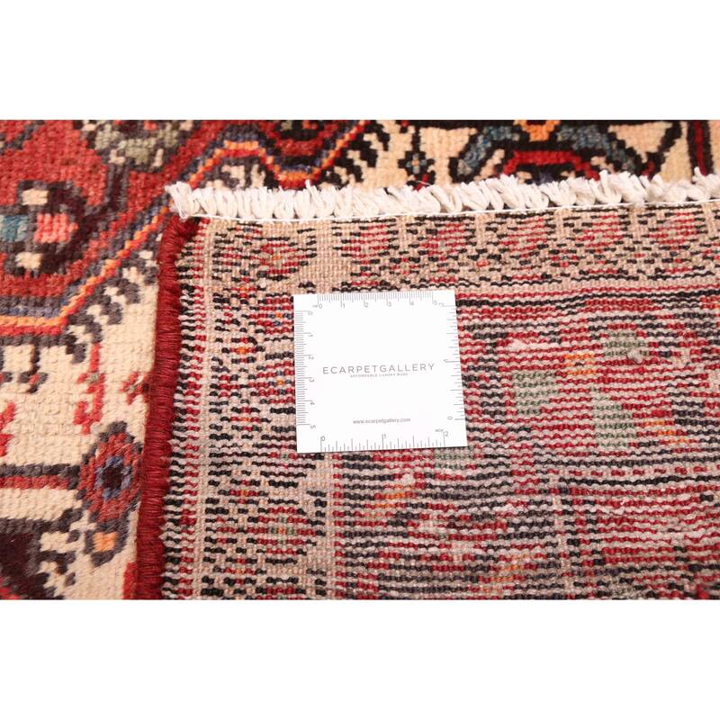ECARPETGALLERY Hand-knotted Anadol Cream, Red Wool Rug - 4'6 x 7'9