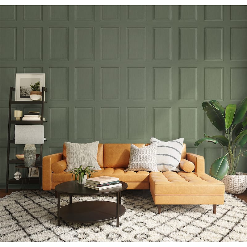 Stacy Garcia Home Faux Wood Panel Peel and Stick Wallpaper