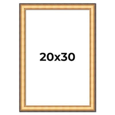 20x30 Frame Gold Plein Aire Solid Wood Picture Frame Width 2 Inches |