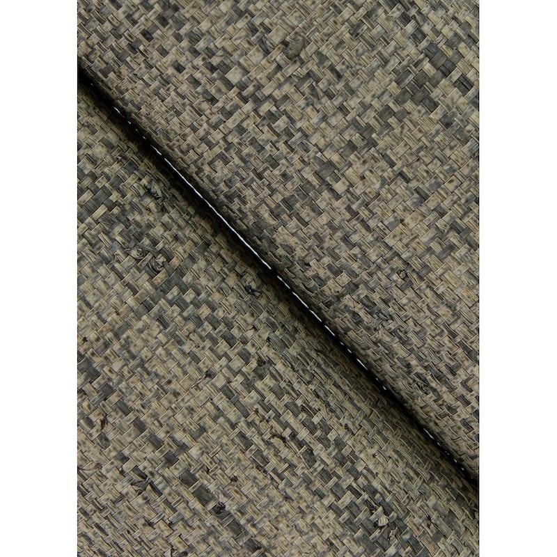 A-Street Prints Cheng Light Grey Woven Grasscloth Wallpaper