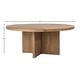 preview thumbnail 17 of 39, Landon Round Reclaimed Pine Natural Finish Dining Table with Cross Base