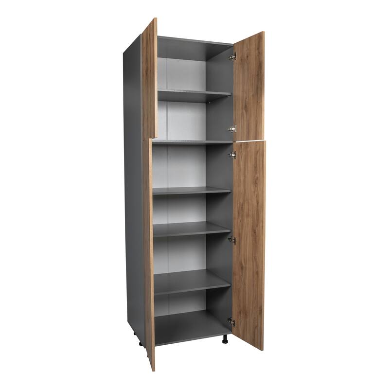 36" x 90" Utility Cabinet-Four Door-Grey - 36 x 90 x 23 3/8
