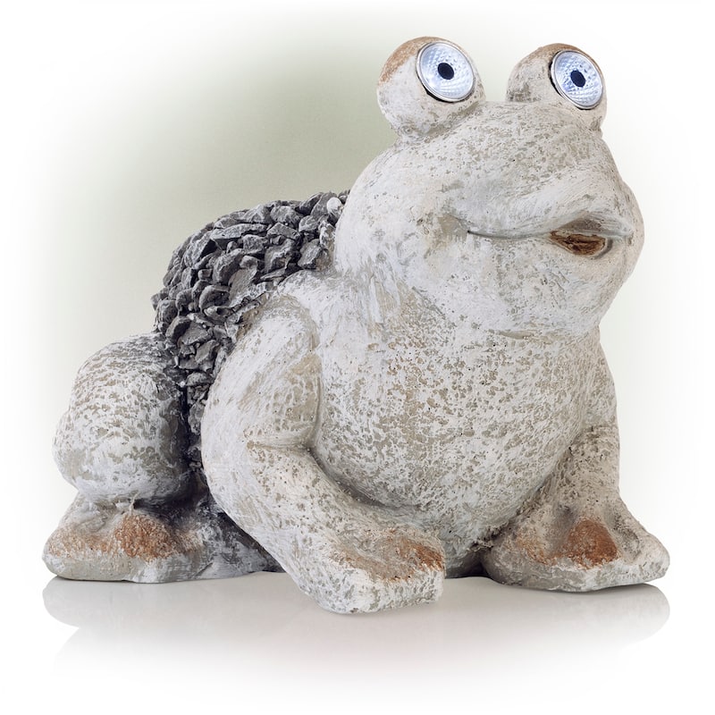 12-inch Solar Frog Statue