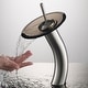preview thumbnail 12 of 29, KRAUS Waterfall Vessel Bathroom Faucet Satin Nickel
