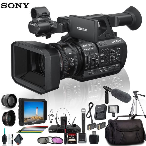 Shop Sony Pxw Z190v 4k Xdcam Camcorder With Tripod Padded Case Sony Ecm Vg1 And Much More Professional Bundle Overstock 28586445