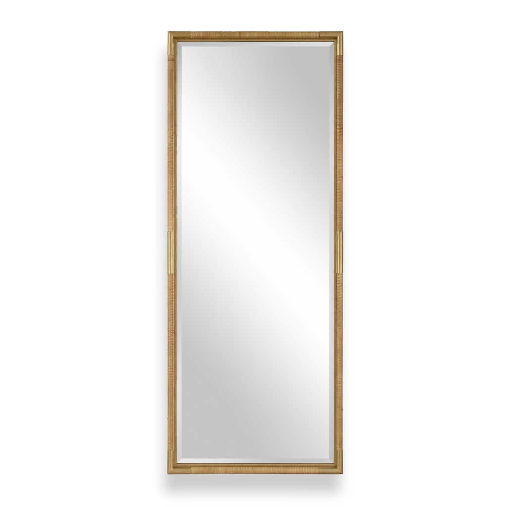 Uttermost Kampar Full Length Rattan Tall Mirror - 29.50" W x 73.63" H x 2.13" D