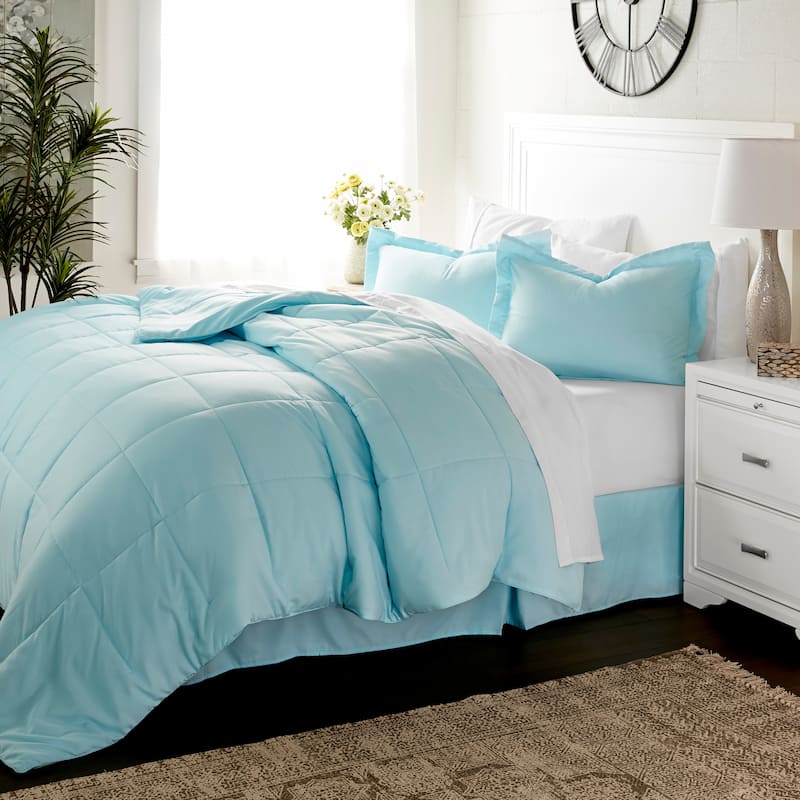 Luxury 8-piece Bed in a Bag Set by Becky Cameron - Sky Blue - King