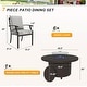 preview thumbnail 14 of 22, Metal 7 Piece Outdoor Dining Set with Round Fire Pit - 6Chairs + RoundFirepit