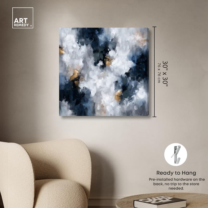 Midnight and Ivory I Canvas by Art Remedy, Gallery Wrapped