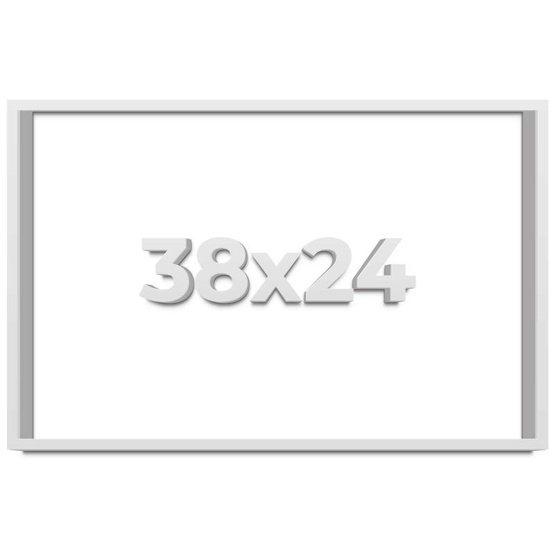 38x24 Shadow Box Frame White 1 Real Wood