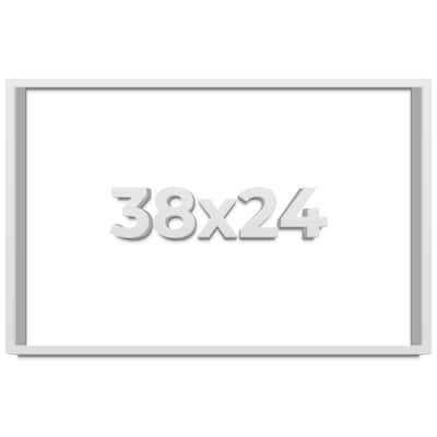 38x24 Shadow Box Frame White 1 Real Wood