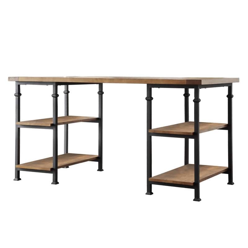 Myra Vintage Industrial Storage Desk by iNSPIRE Q Classic - Brown