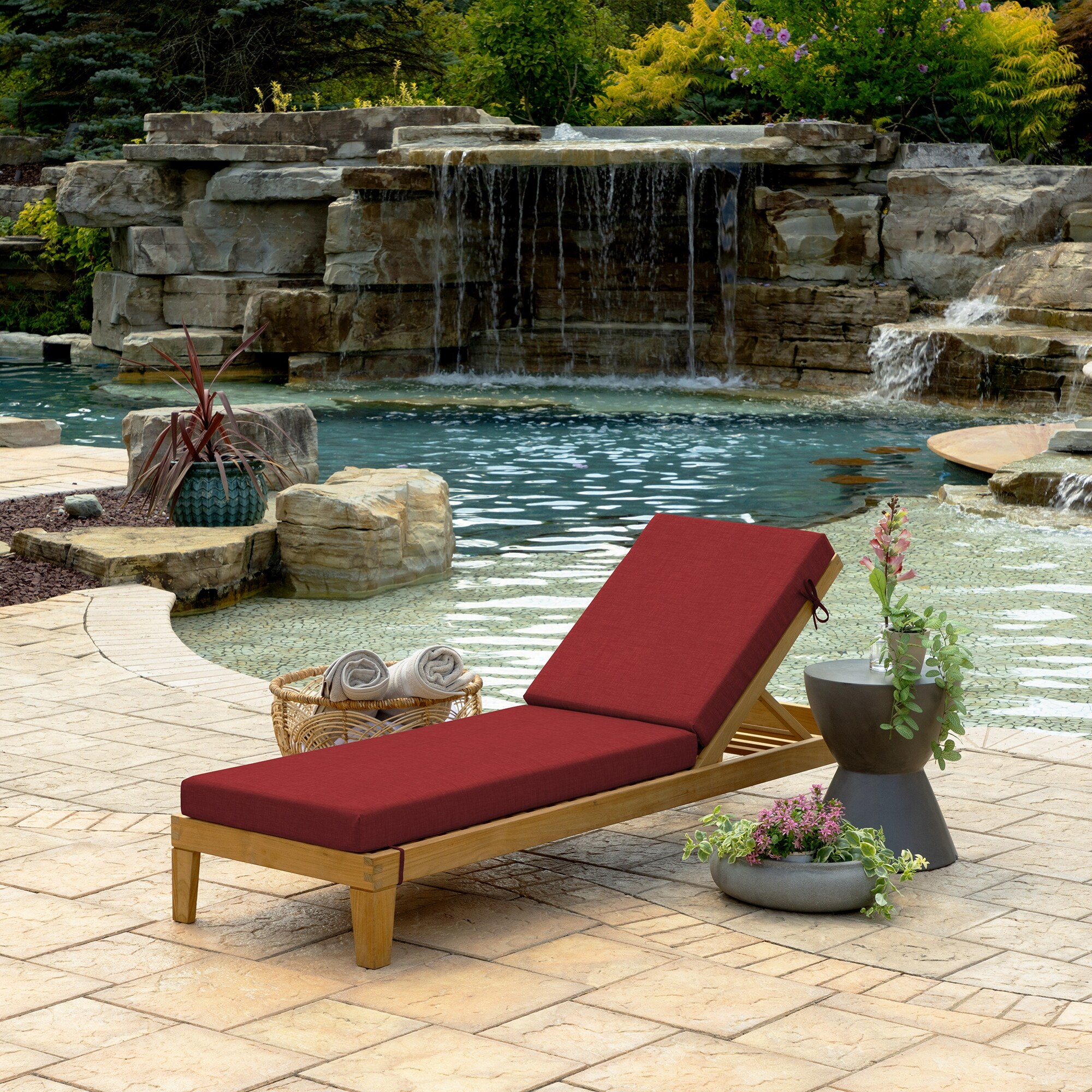 ARDEN Foam Outdoor Chaise Lounge Cushion, 21 x 72 - Overstock