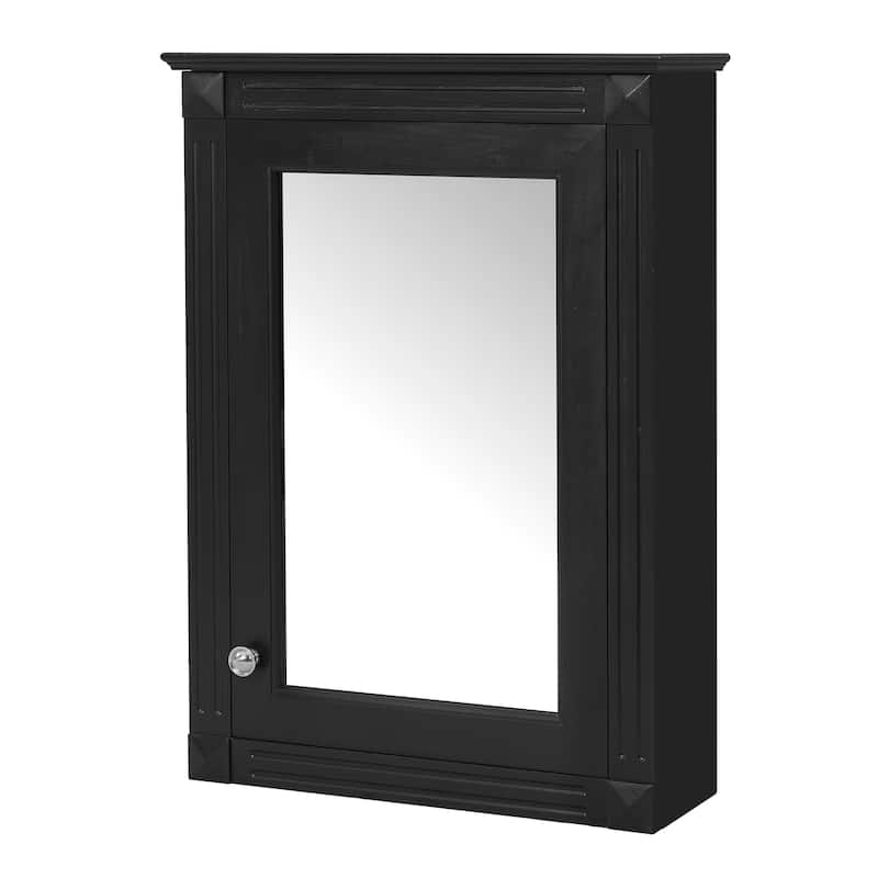 20" Wall Mounted Bathroom Storage Cabinet with Mirror, Medicine Cabinet with Height Adjustable Shelf