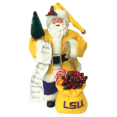 12 inch Louisiana State University Santa - yellow