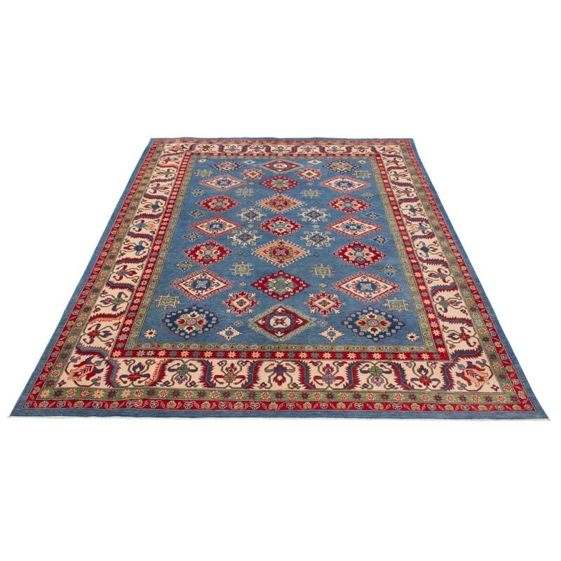 ECARPETGALLERY Hand-knotted Uzbek Ghazni Blue Wool Rug - 9'0 x 11'10