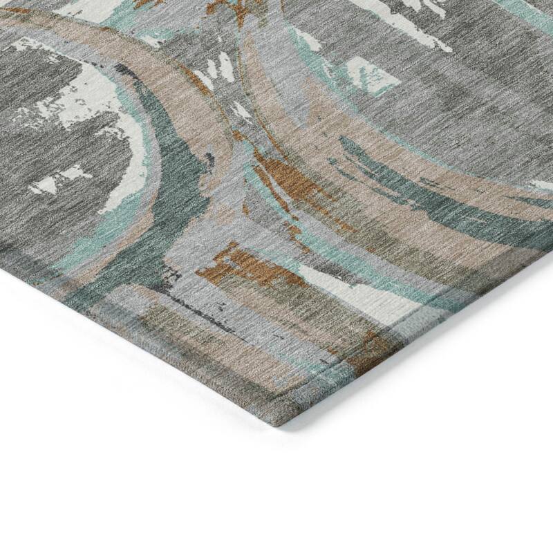 HomeRoots Geometric Transitional Rectangle Outdoor Rug