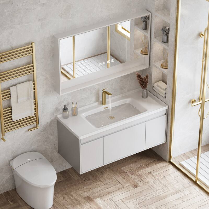 Luxury Brushed Gold Vessel Bathroom Sink Faucet Single Hole with 1 Handle