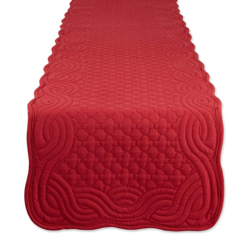 DII French Blue Quilted Farmhouse Table Runner