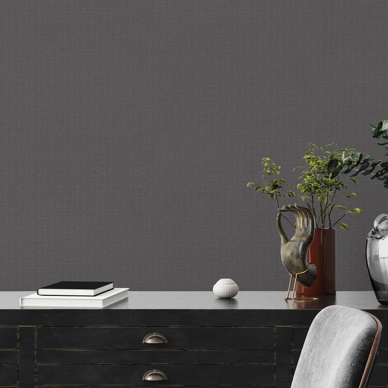 Galerie Wallcoverings Fusion Collection Hessian Effect Textured Non-woven Matte Wallpaper Roll