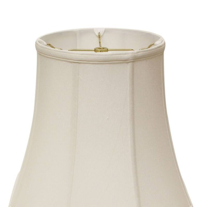 Softback Lampshade with Washer Fitter, White Natural Fabric Lampshade for Table Lamps, 11" Top x 18" Bottom x 15" Height