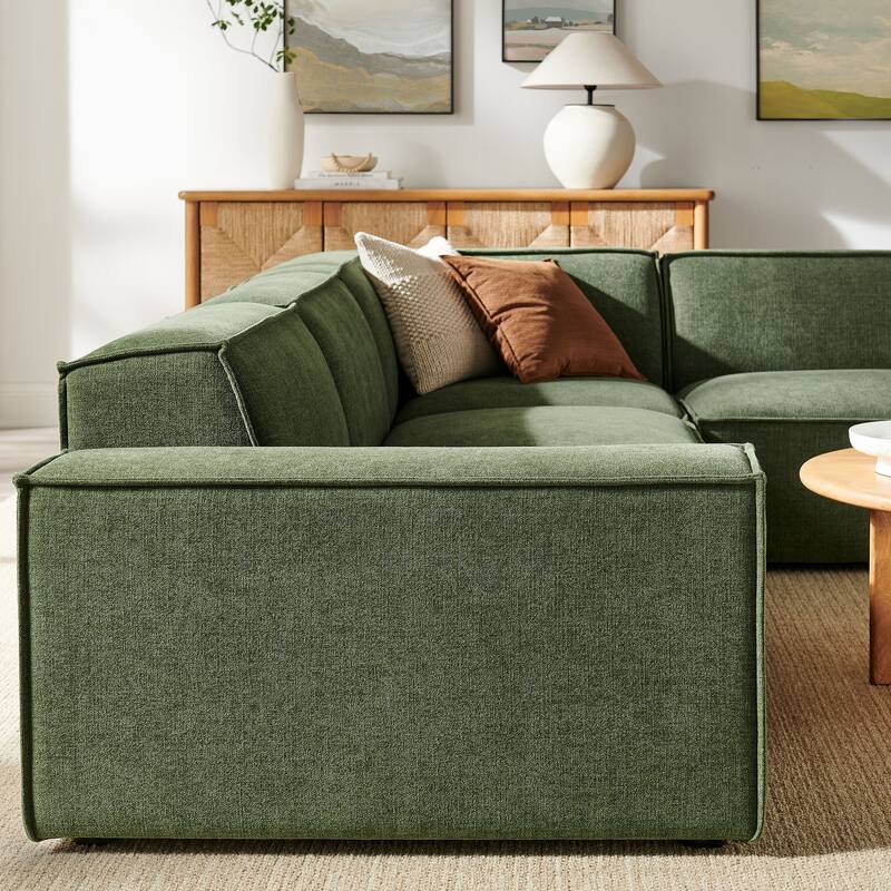 Restore 4-Piece Performance Fabric Upholstered Modular L-Shaped Sofa