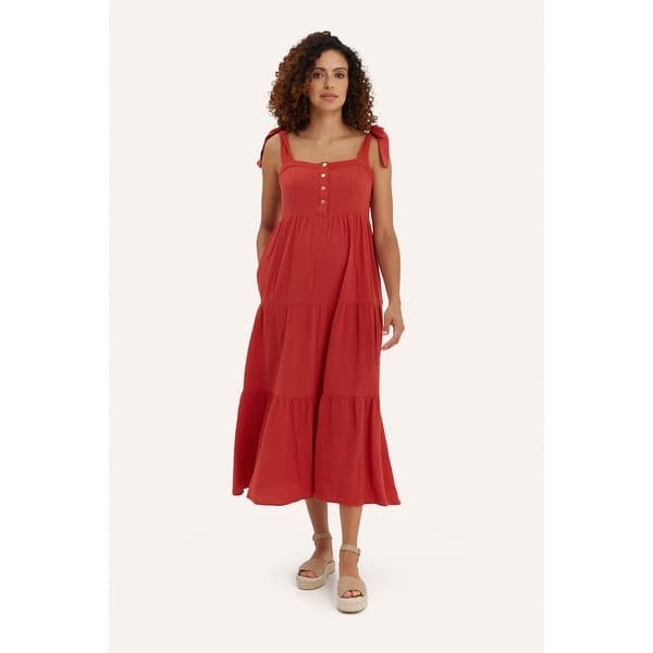slide 2 of 4, Alise Dress Medium - Red