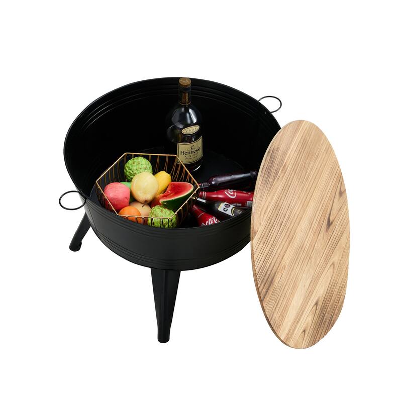 Metal Cocktail Table with Storage Space