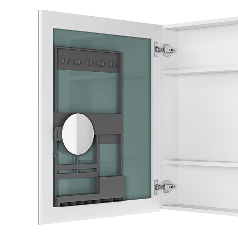 Topcraft Frameless Mirrored Medicine Cabinet in White