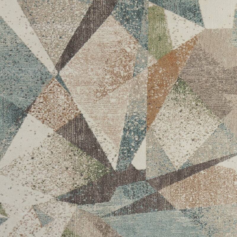 HomeRoots Checkered Bohemian Rectangle Area Rug