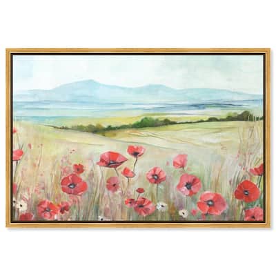 The Poppy Field Canvas by Art Remedy