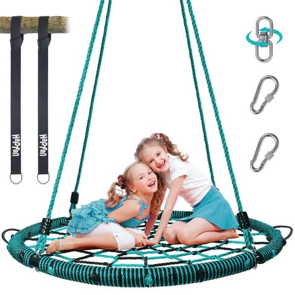 slide 2 of 9, Hapfan 750 lbs 40'' Spider Tree Swing for Kids and Adults with 9.8 FT Swing Hanging Straps